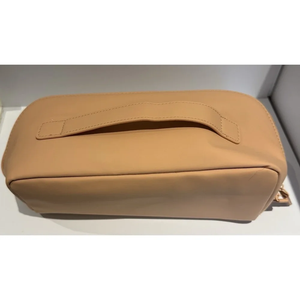 KAYALI Large Nude Beige Cosmetic Makeup Travel Organizer Toiletry Bag Case